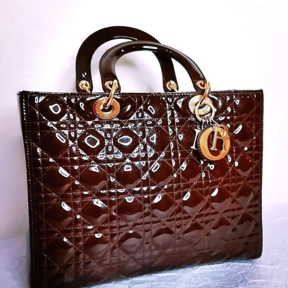 DIOR Cannage "Lady Dior" Bag Brown (PRE-OWNED) - Picture 8 of 11